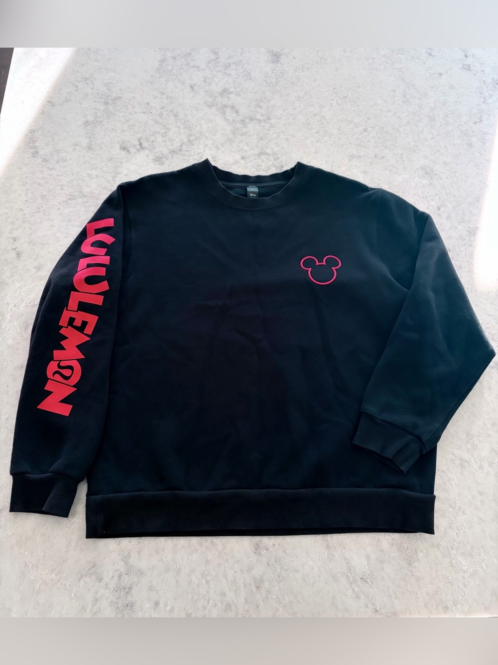 Disney x Lululemon Steady State Mickey Mouse Sweatshirt - Black / Size S